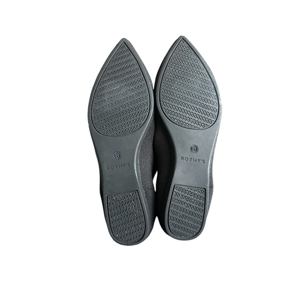 Rothy's The Point Flats Womens Size 7.5 Black Slip On Comfort Shoes Washable - Picture 4 of 7